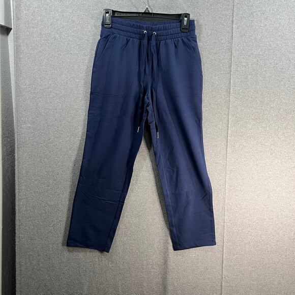 Denim & Co. Active French Terry Petite Pull-On Ankle Pants Navy, Petite XX-Small - Picture 1 of 10